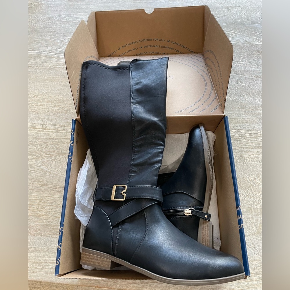 Dr. Scholls Leather Black Boots